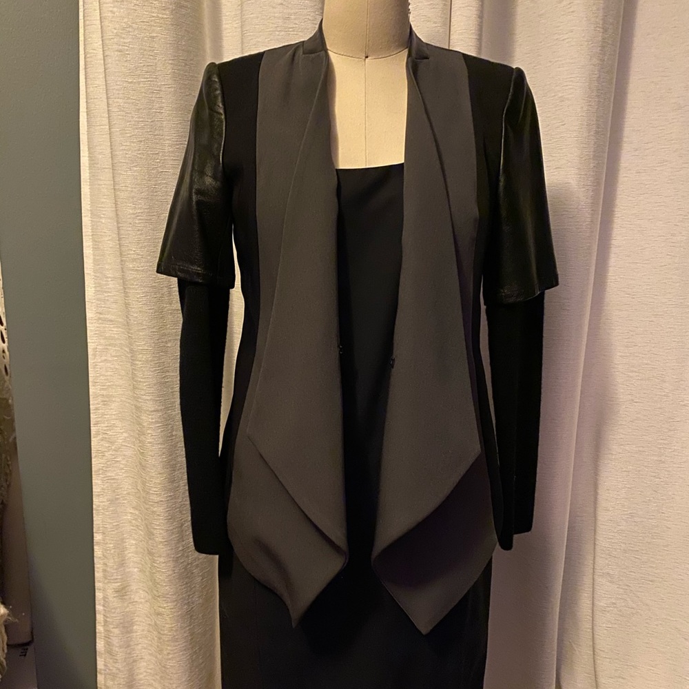 cut25 by yigal azrouël Jacket with Leather Accents